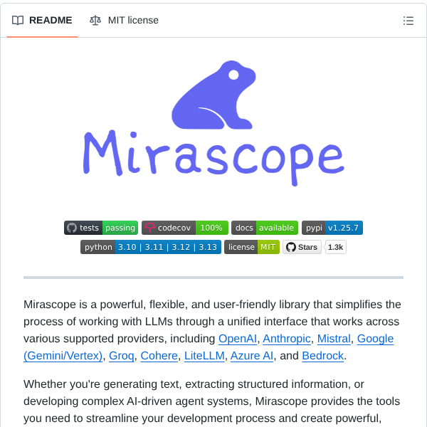 Mirascope Mirascope screenshot