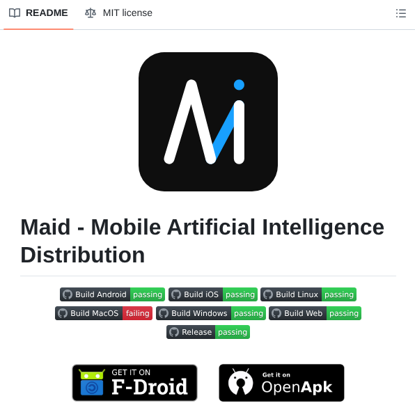 Mobile Artificial Intelligence Maid screenshot