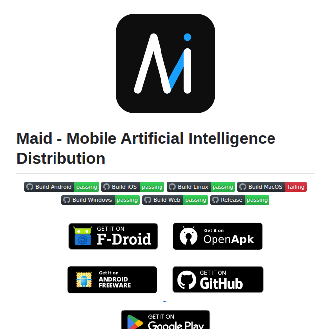 Mobile Artificial Intelligence Maid screenshot