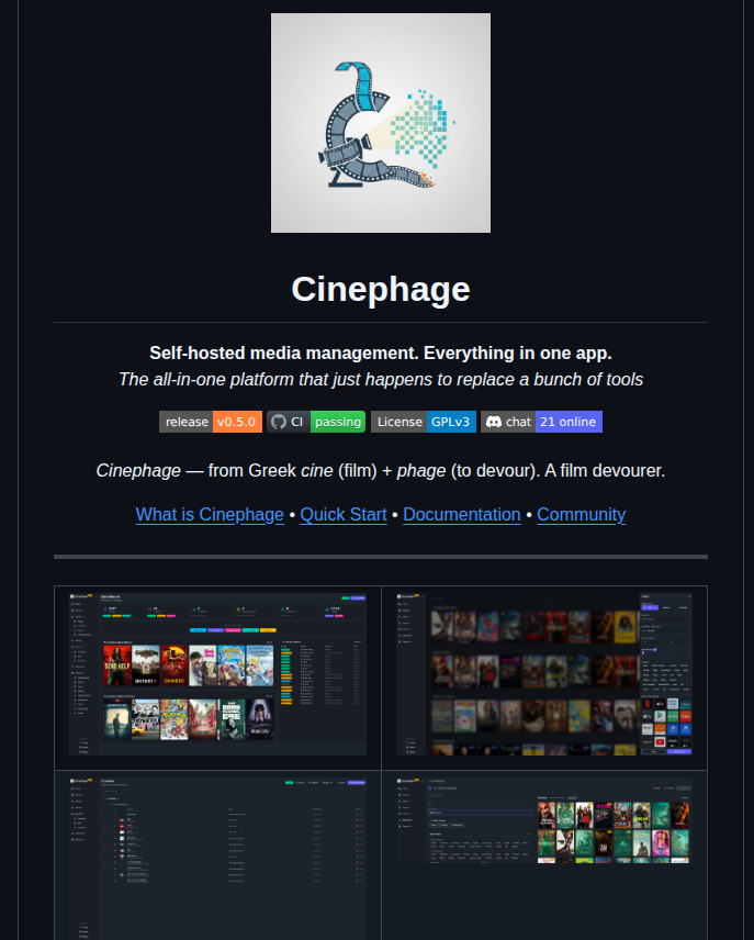 Moldytaint Cinephage screenshot