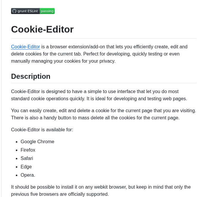 Moustachauve Cookie Editor screenshot