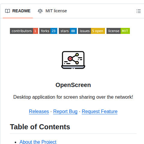 Mrkonstantinsh Openscreen screenshot