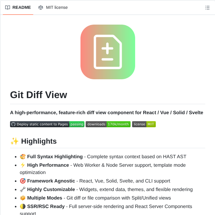 Mrwangjusttodo Git Diff View screenshot