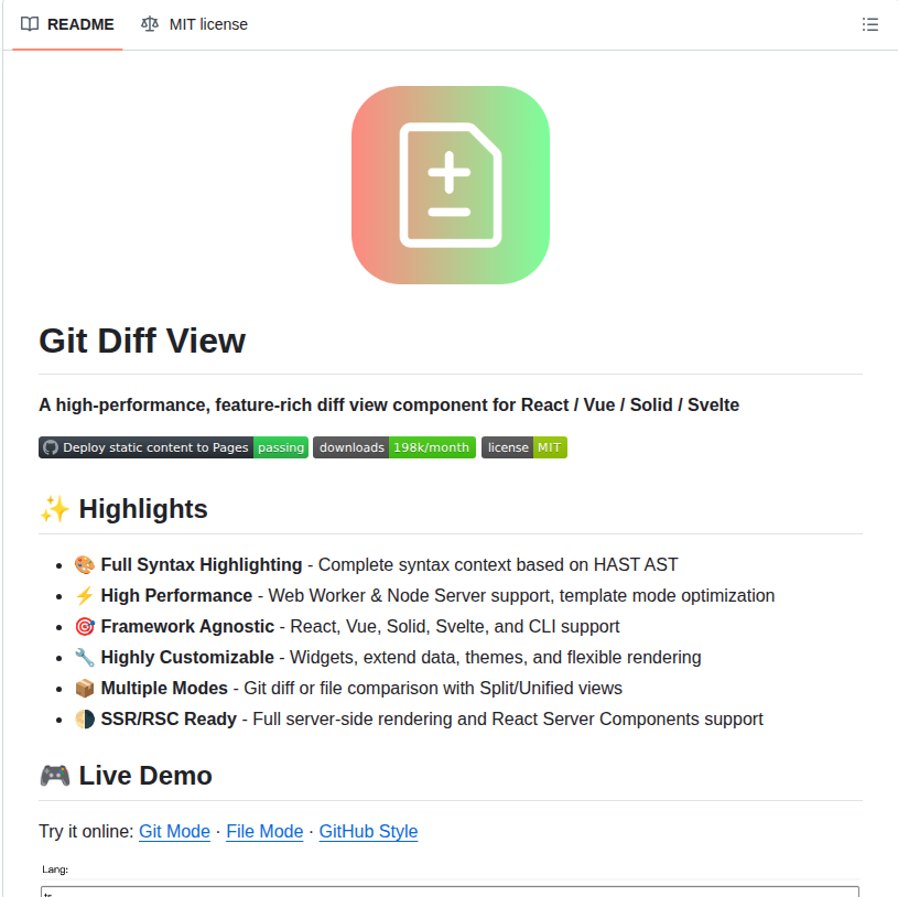 Mrwangjusttodo Git Diff View screenshot