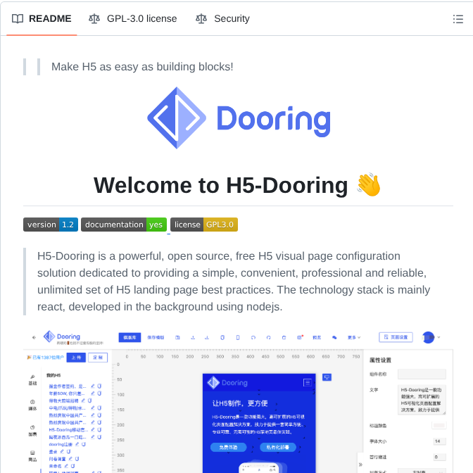 Mrxujiang H5 Dooring screenshot