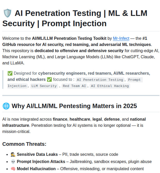 Mr Infect Ai Penetration Testing screenshot