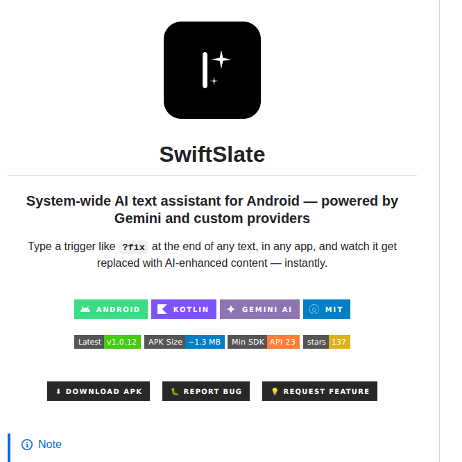 Musheer360 Swiftslate screenshot