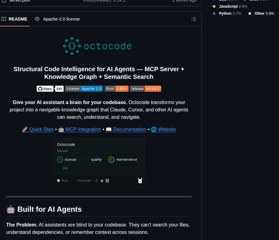 Muvon Octocode screenshot