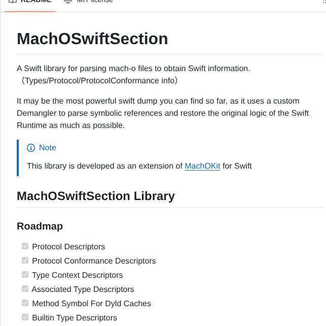 Mxiris Reverse Engineering Machoswiftsection screenshot