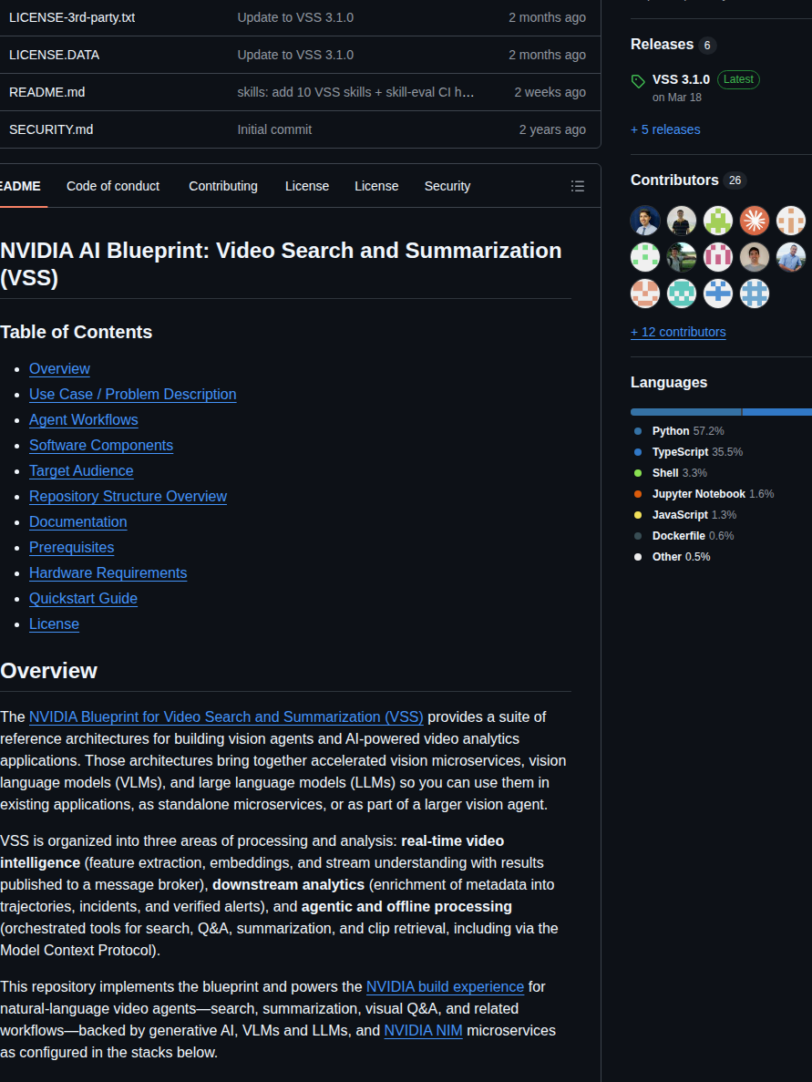 Nvidia Ai Blueprints Video Search And Summarization screenshot
