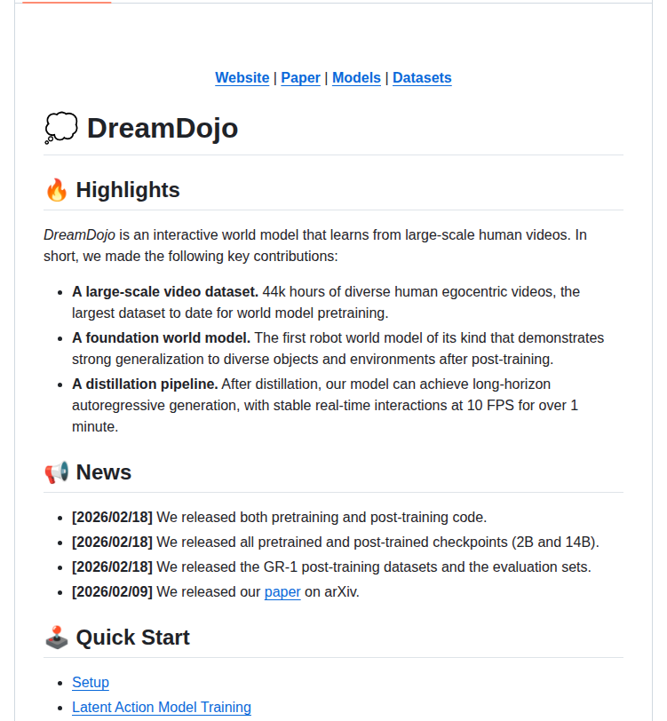 Nvidia Dreamdojo screenshot