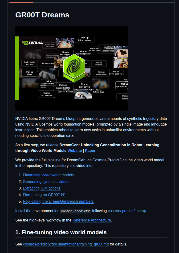 Nvidia Gr00t Dreams screenshot
