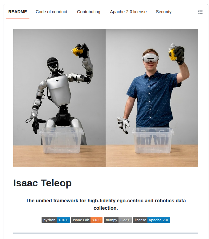 Nvidia Isaacteleop screenshot