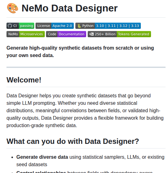 Nvidia Nemo Datadesigner screenshot