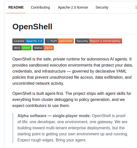 Nvidia Openshell screenshot