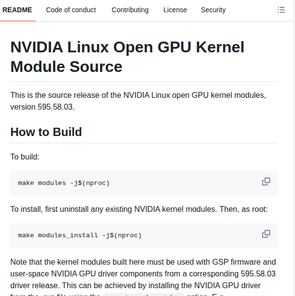Nvidia Open Gpu Kernel Modules screenshot