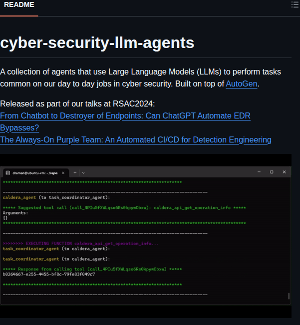 Nvisosecurity Cyber Security Llm Agents screenshot