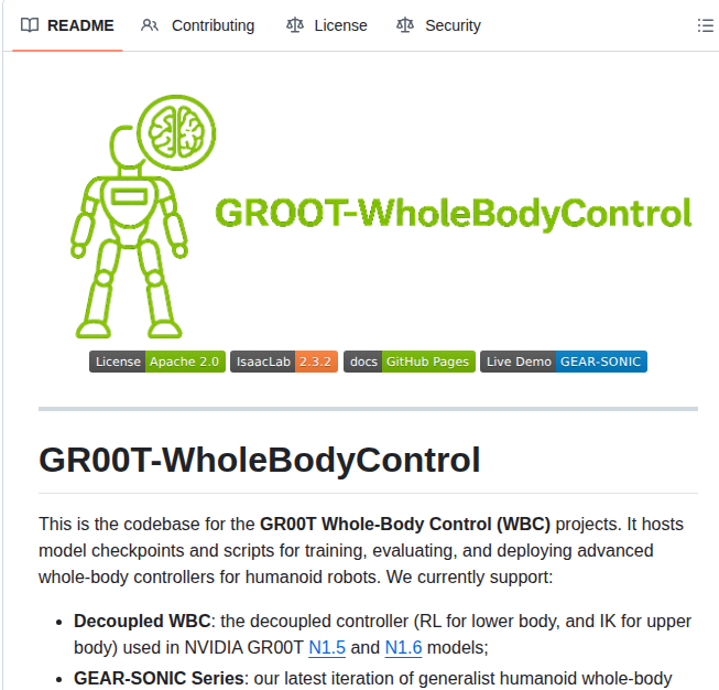 Nvlabs Gr00t Wholebodycontrol screenshot