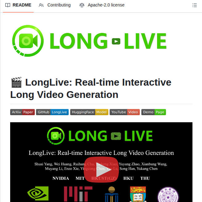 Nvlabs Longlive screenshot