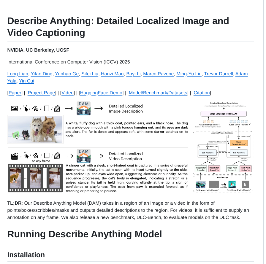 Nvlabs Describe Anything screenshot