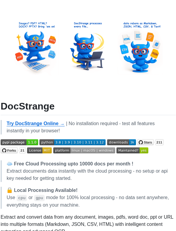 Nanonets Docstrange screenshot