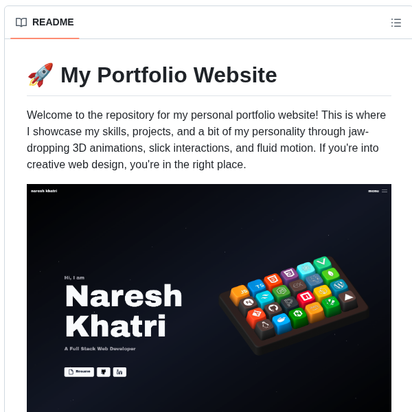 Naresh Khatri 3d Portfolio screenshot