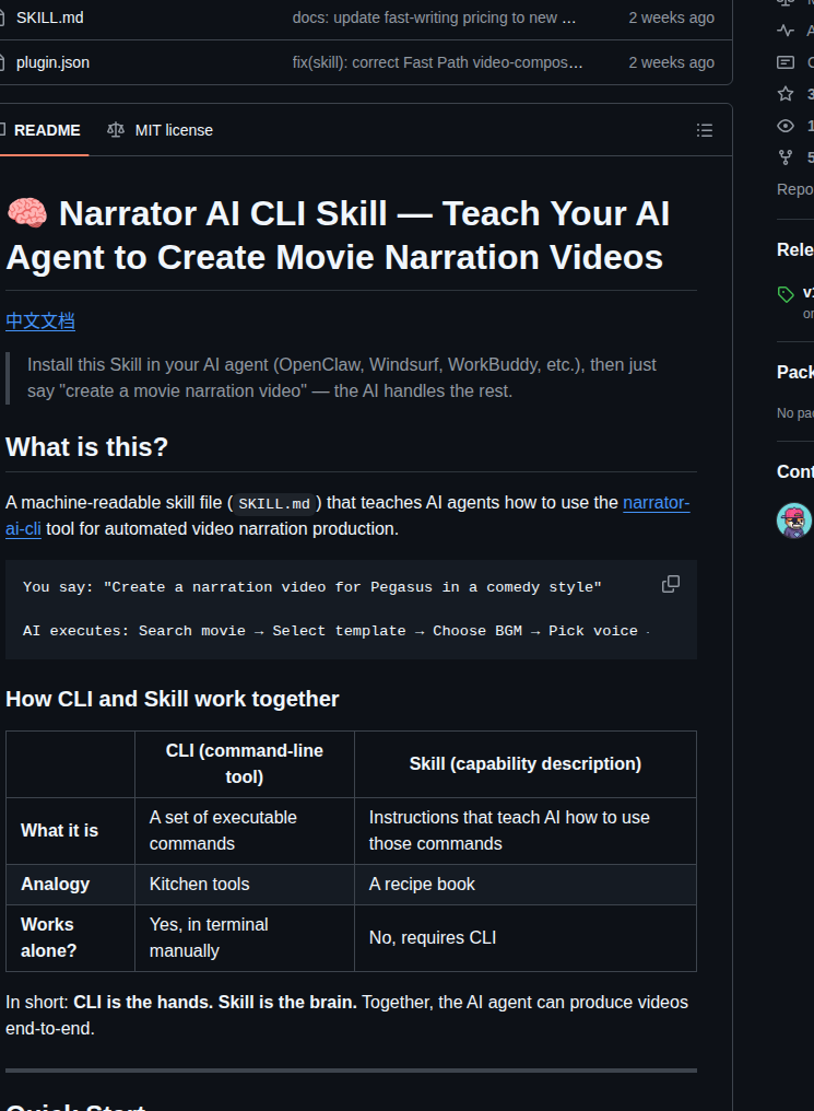 Narratorai Studio Narrator Ai Cli Skill screenshot