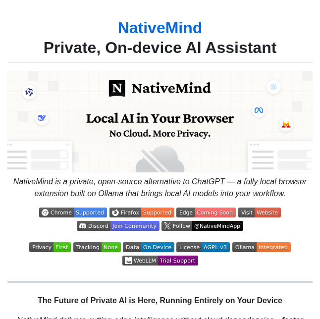 Nativemindbrowser Nativemindextension screenshot