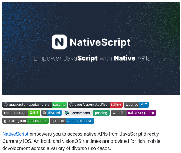 Nativescript Nativescript screenshot