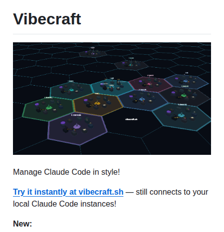 Nearcyan Vibecraft screenshot