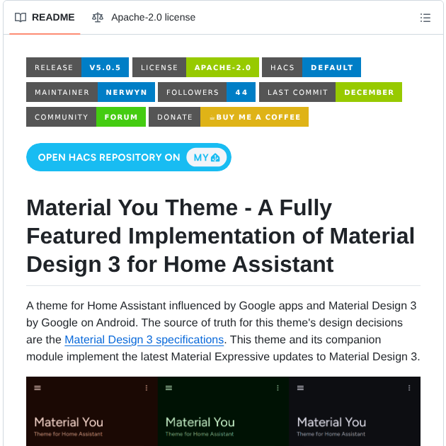 Nerwyn Material You Theme screenshot