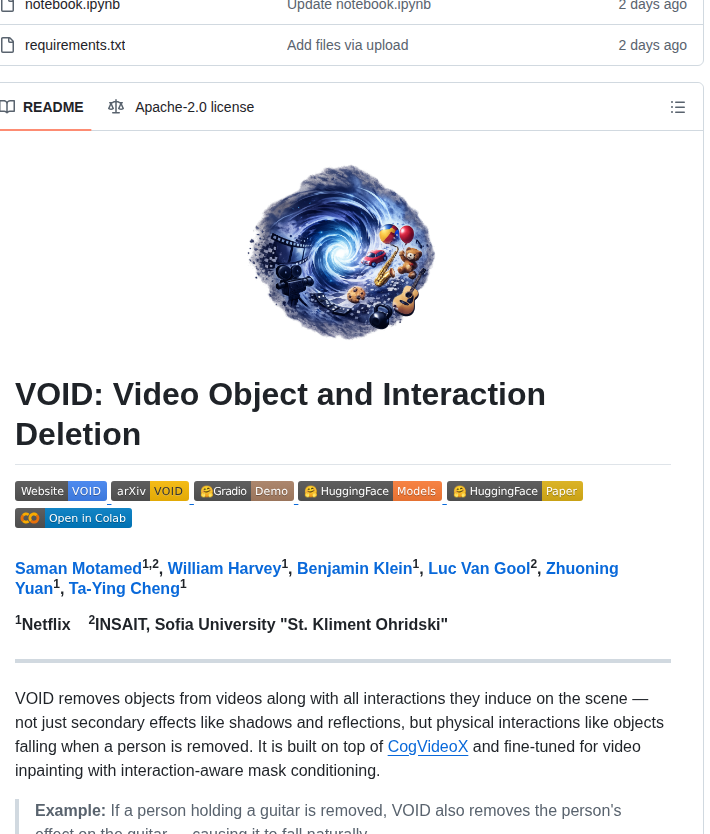 Netflix Void Model screenshot