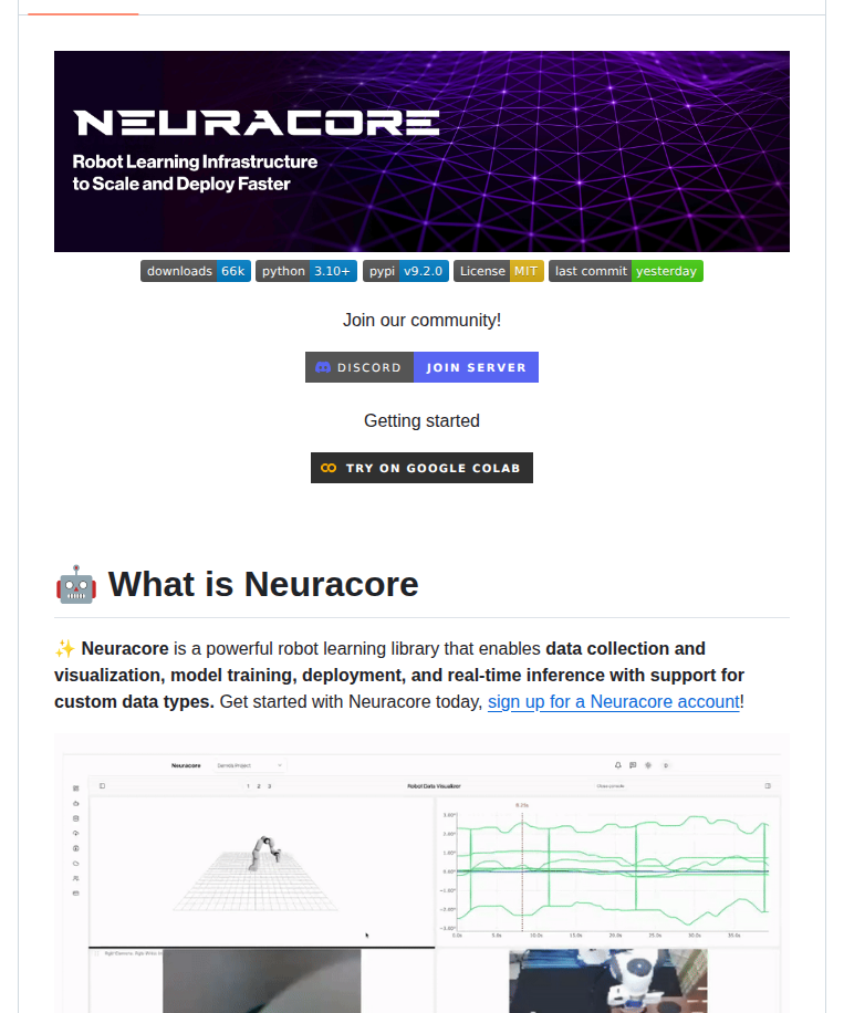 Neuracoreai Neuracore screenshot