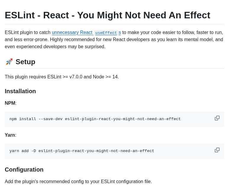 Nickvandyke Eslint Plugin React You Might Not Need An Effect screenshot