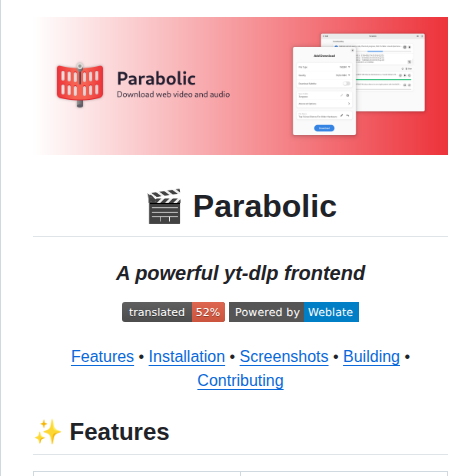 Nickvisionapps Parabolic screenshot