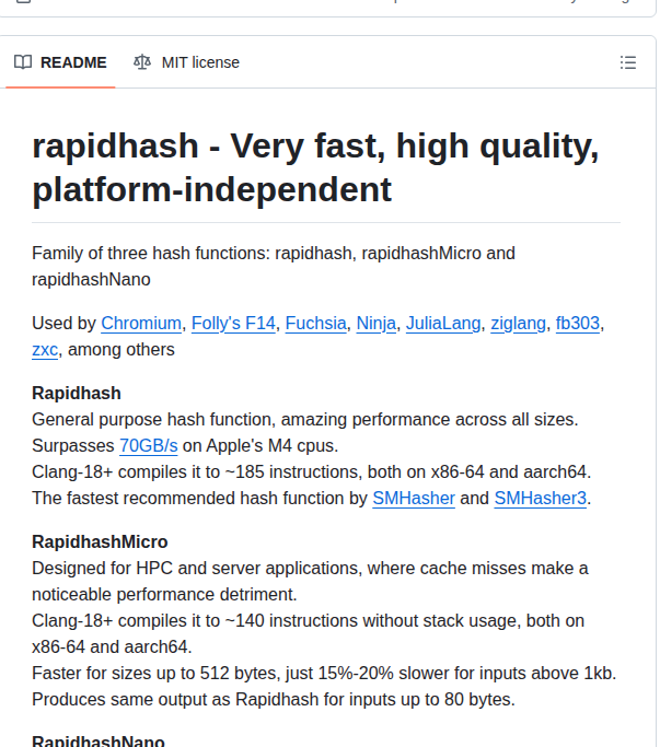 Nicoshev Rapidhash screenshot
