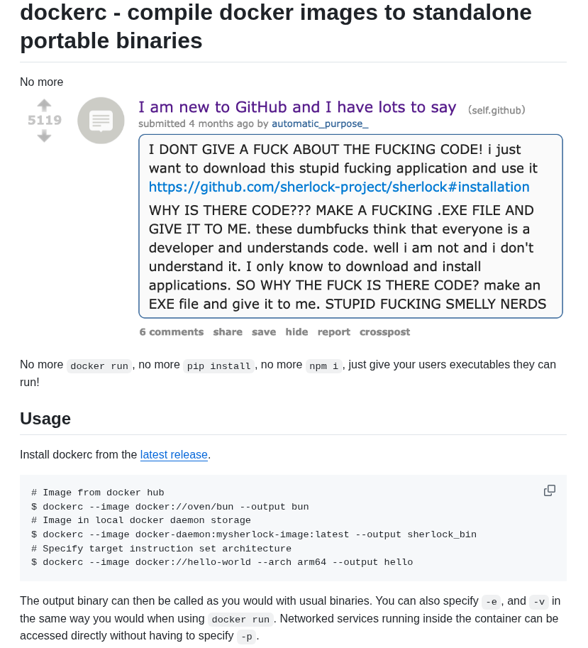 Nilsirl Dockerc screenshot
