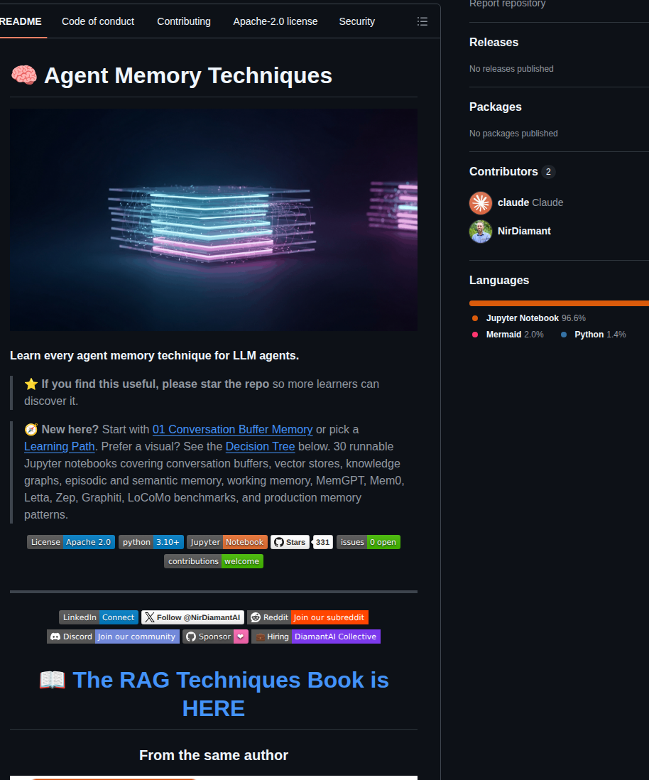 Nirdiamant Agent_memory_techniques screenshot