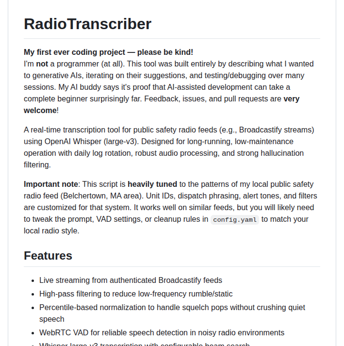Nite01007 Radiotranscriber screenshot