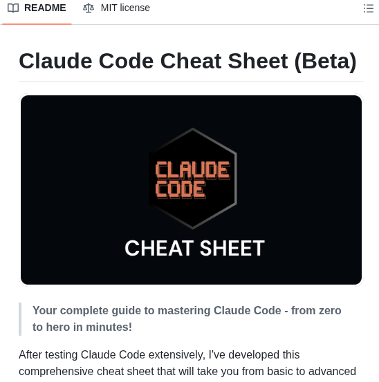 Njengah Claude Code Cheat Sheet screenshot