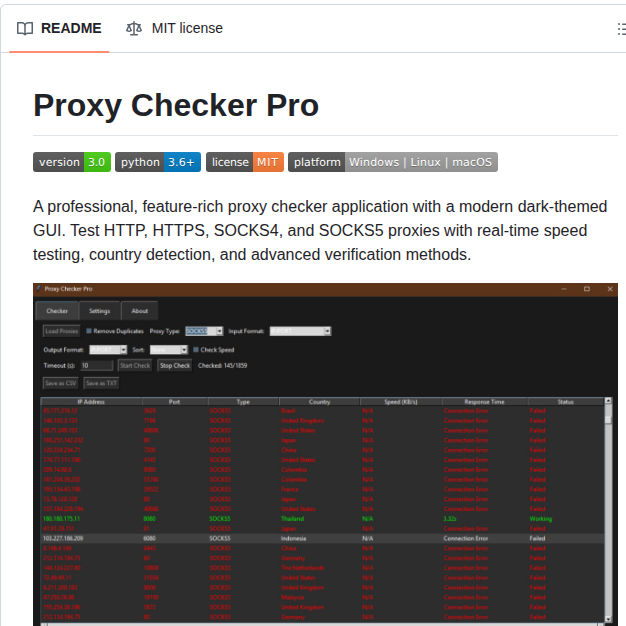 Notanyoneme Proxychecker screenshot