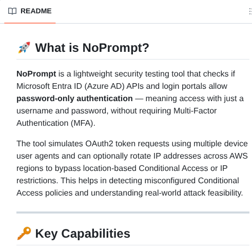 Notsosecure Noprompt screenshot