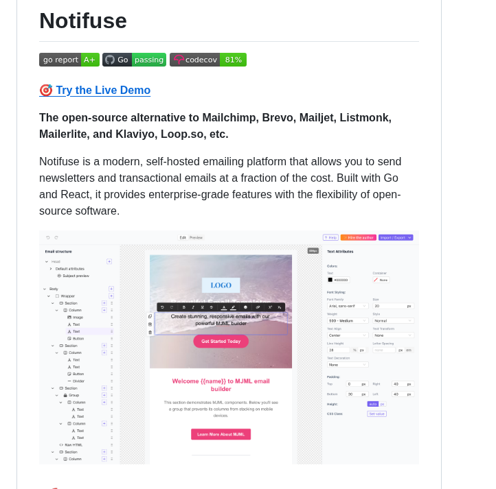 Notifuse Notifuse screenshot