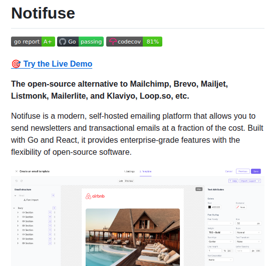 Notifuse Notifuse screenshot