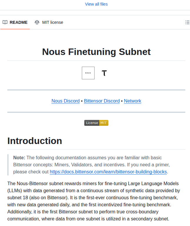 Nousresearch Finetuning Subnet screenshot