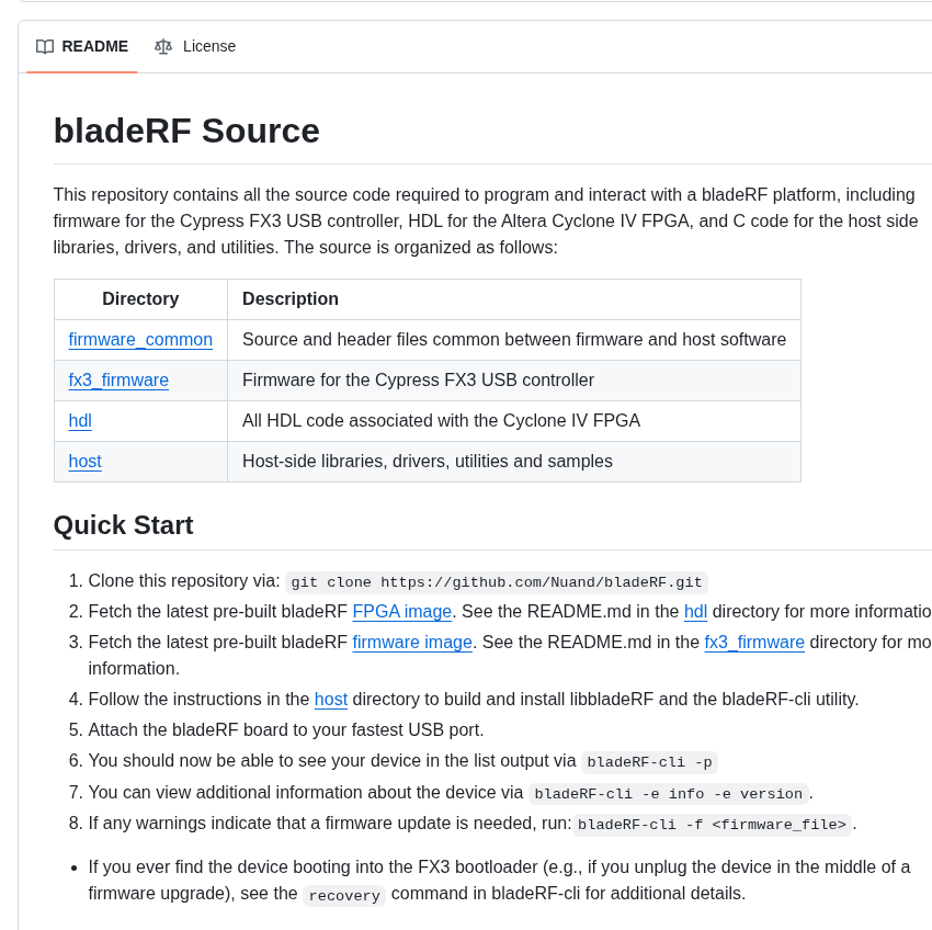 Nuand Bladerf screenshot