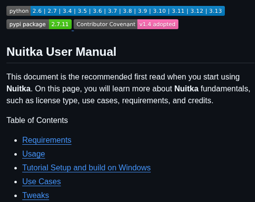 Nuitka Nuitka screenshot