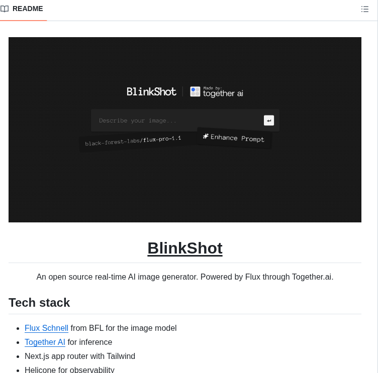 Nutlope Blinkshot screenshot