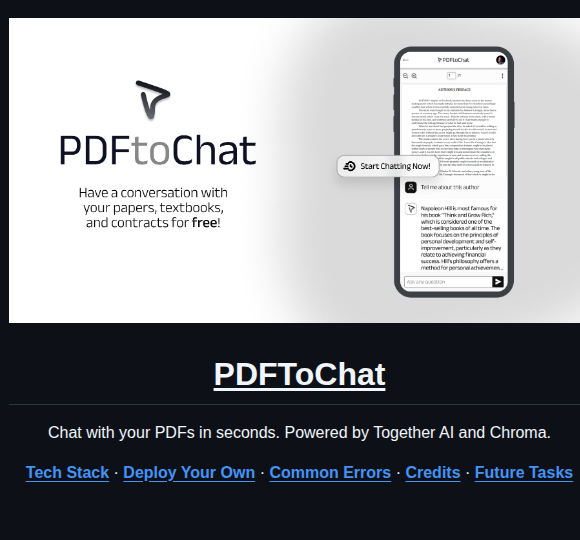 Nutlope Pdftochat screenshot