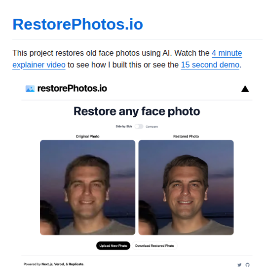Nutlope Restorephotos screenshot